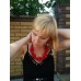 Wooden Necklace "Twist" red